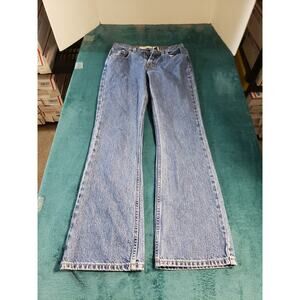 Gap Jeans Size 2 Womens Blue Cotton Ladies Denim Pants Mid Rise Boho Flared